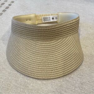 Lululemon Women's Paper Straw Removable Sweatband Visor size M/L, EUC